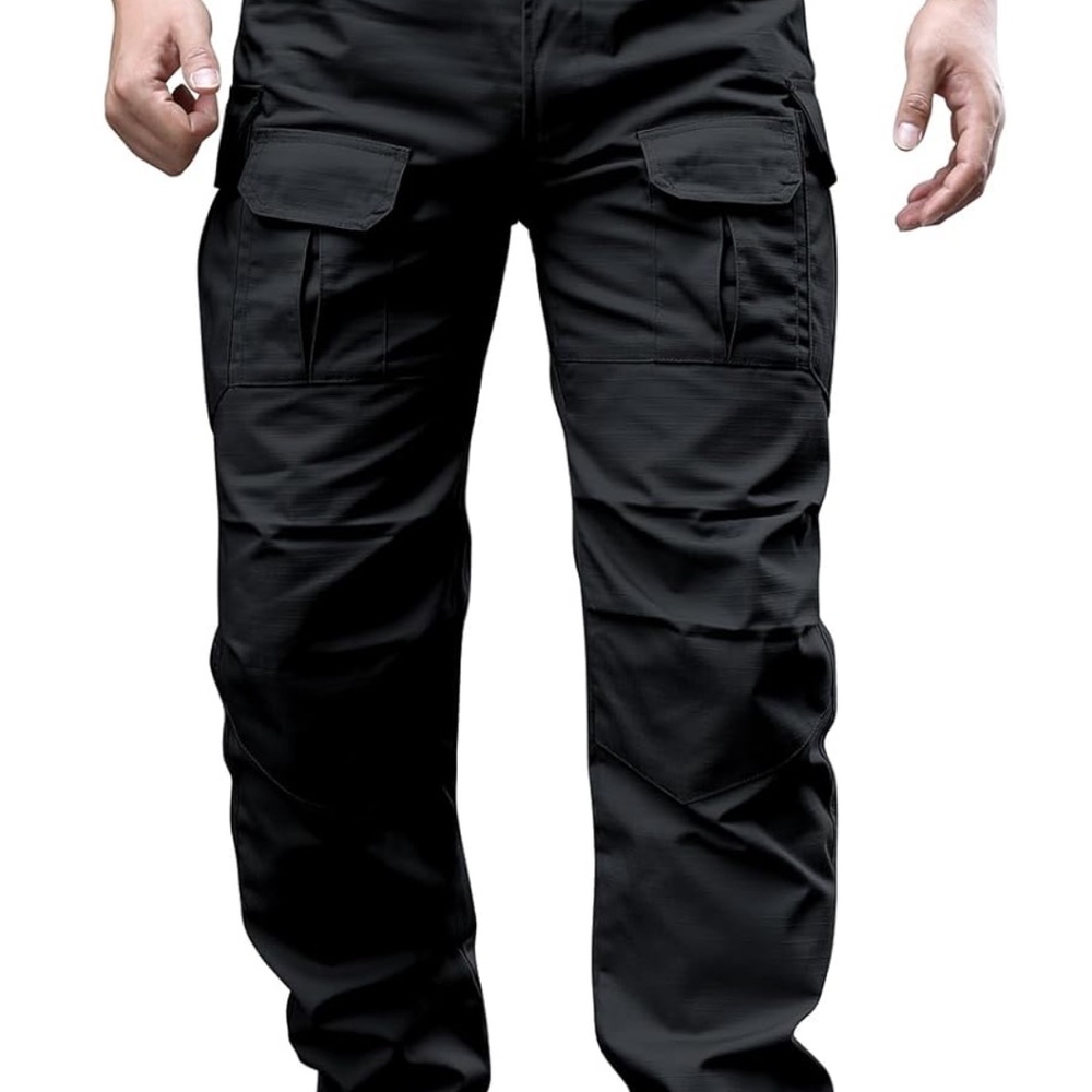 Men's Versatile Black Cargo Pants